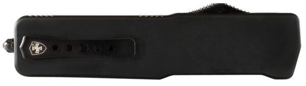 Templar Knife SABR321 Premium LW  Small 3" OTF Drop Point Plain Black Oxide Stonewashed D2 Steel Blade, 4.50" Black Aluminum Handle