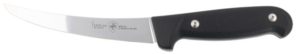 Templar Knife K6BBK362 Boning  6" Fixed Plain Damasteel Blade, 5" Black G10 Handle