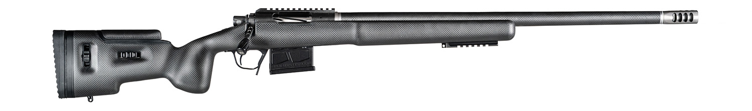 Christensen Arms 8010500400 TFM Long Range Full Size 6mm Creedmoor 4+1, 24" Carbon Fiber Target Profile Barrel, Black Nitride Aluminum Receiver, Natural Carbon Fiber Fixed Long Range Stock