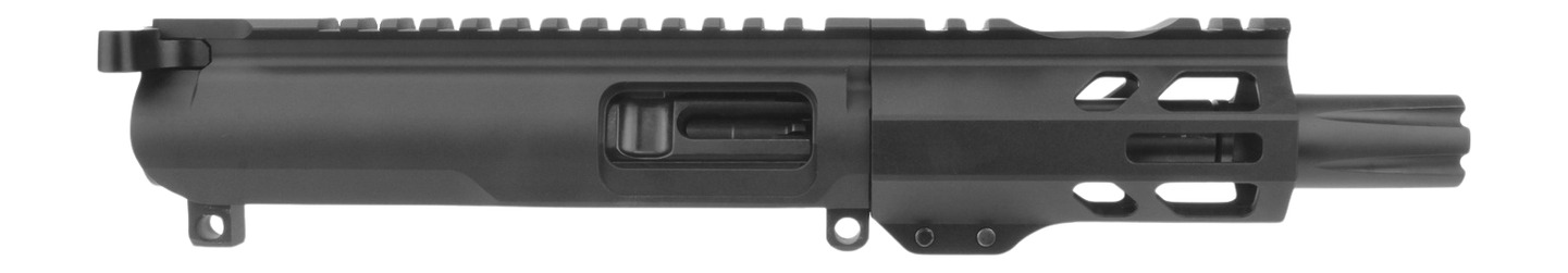 TacFire BU9MM4 Pistol Upper Assembly  9mm Luger 4" Black Nitride Barrel 7075-T6 Aluminum Black Anodized Receiver M-LOK Handguard for AR-Platform