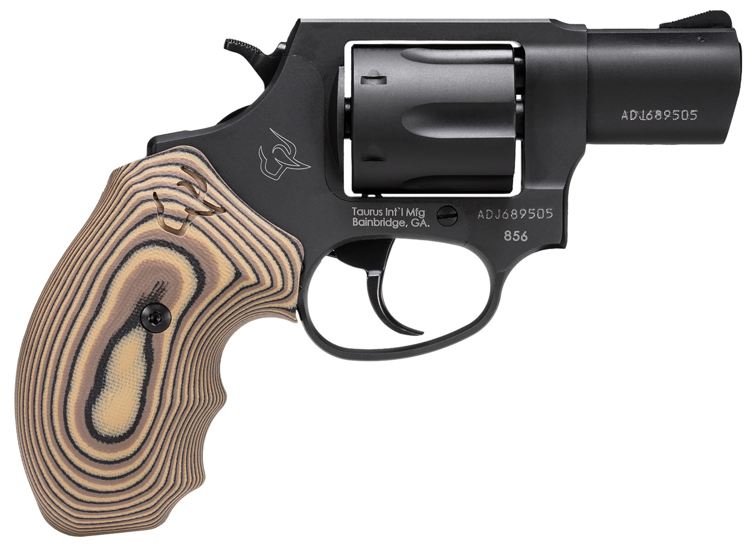 Taurus 856 .38 Special Revolver 2" Barrel Matte Black with Brown VZ Cyclone Grips