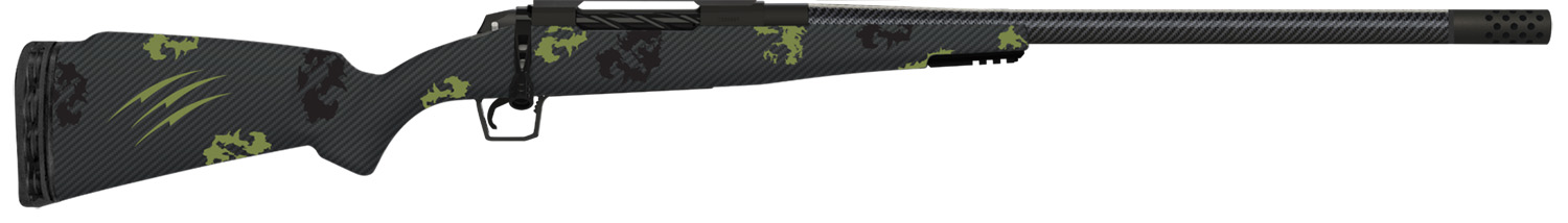 Fierce Firearms TROG308WIN22BF CT Rogue  308 Win 4+1 22" Carbon Fiber Barrel, Black Cerakote Titanium Rec, Forest Camo Rogue Stock