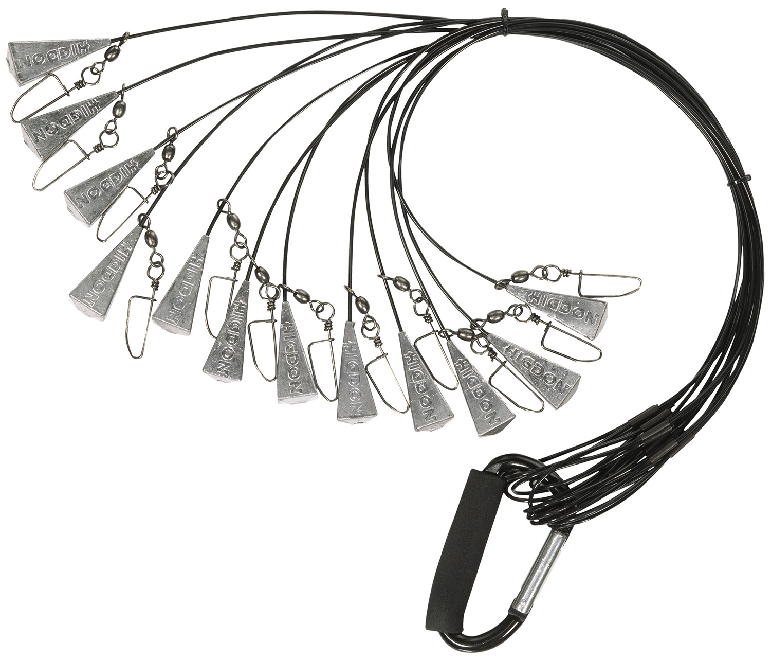 Higdon Outdoors 30328 Battleship Rig  Black 48" Long 12 Pack