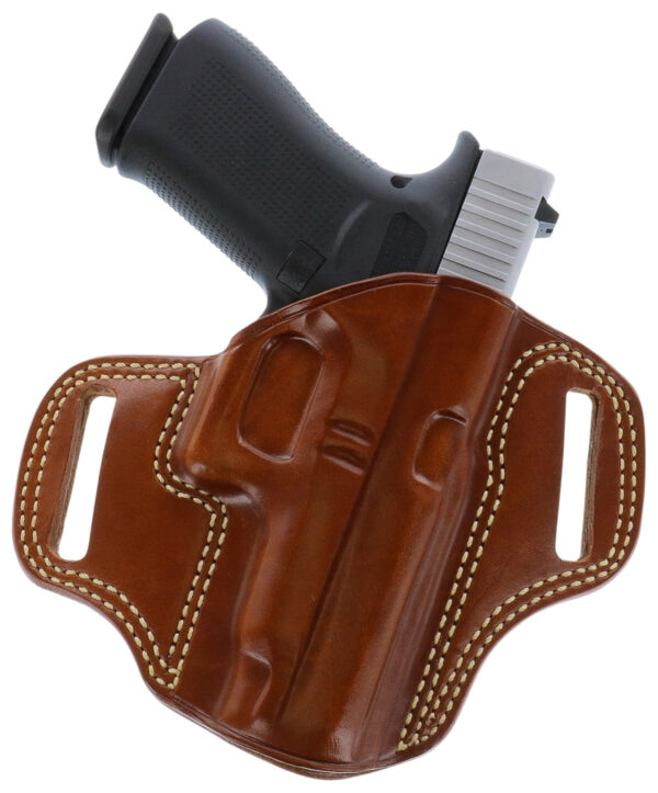 Galco CM270 Combat Master  OWB Tan Leather Belt Slide Fits Browning Hi-Power/Springfield SA-35/Girsan MC P35/Match Right Hand