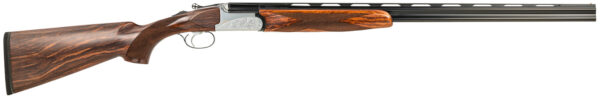 Fausti Usa, Inc 15402 Caledon  410 Gauge 3" 2rd 28" Blued Barrel, Engraved Stainless Rec, Wood Laser Grain Stock, Metallic Bead Sight