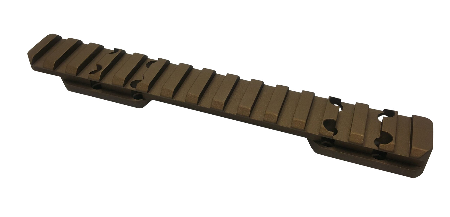 Talley PL0SB735 Picatinny Rail  Smoked Bronze Cerakote 0.425" Front/0.500" Rear Fits X-Bolt Long Action 0 MOA