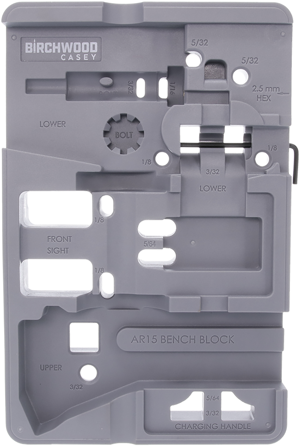 Birchwood Casey ARBENCH-BLOCK Bench Block Gray AR-15