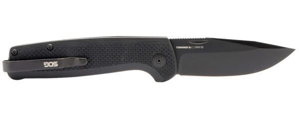 S.O.G SOGTM1005BX Terminus SJ 2.90" Folding Clip Point Plain Stonewashed Cryo D2 Steel Blade/ Blackout G10 Handle Includes Belt Clip