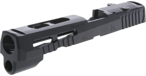 Rival Arms RARA10G306A Precision Slide A1 Black QPQ Steel, Ported, Front & Rear Serrations, RMS Optic Cut Fits Glock 43/43X