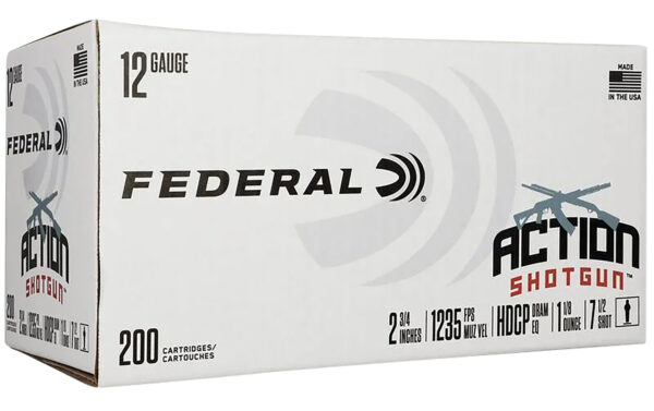 Federal AS12H75 Action Shotgun  12Gauge 2.75" 1 1/8oz 7.5Shot 200 Per Box/1 Case