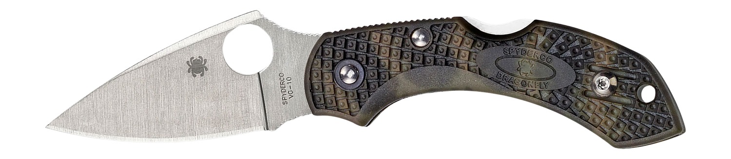 Spyderco C28ZFPGR2 Dragonfly 2 2.30" Folding Plain Satin VG-10 SS Blade/Zome Green Textured FRN Handle Includes Pocket Clip