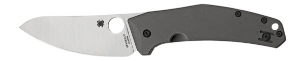 Spyderco C211TIP SpydieChef Salt 3.32" Folding Plain LC200N Blade Satin Titanium Handle Includes Pocket Clip