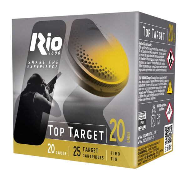Rio Ammunition TT209 Top Target  20 Gauge 2.75" 7/8 oz 9 Shot 25 Per Box/ 10 Case