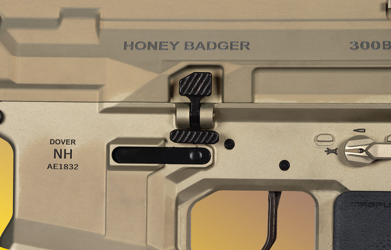Q LLC ACCBBC Balanced Bolt Catch  Oversized AR-15 Black Stainless Steel AR Platform