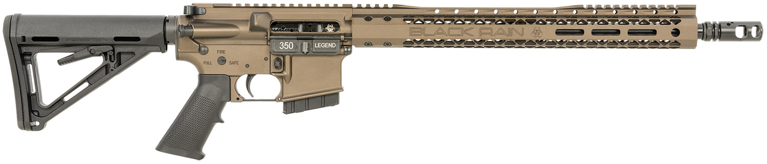 Black Rain Ordnance BROCARNIVORE350LMB Carnivore 350 Legend 20+1 16", Midnight Bronze Cerakote, 15" Slim M-LOK Handguard, Black Magpul Carbine Stock & A2 Grip, Tank Muzzle Brake