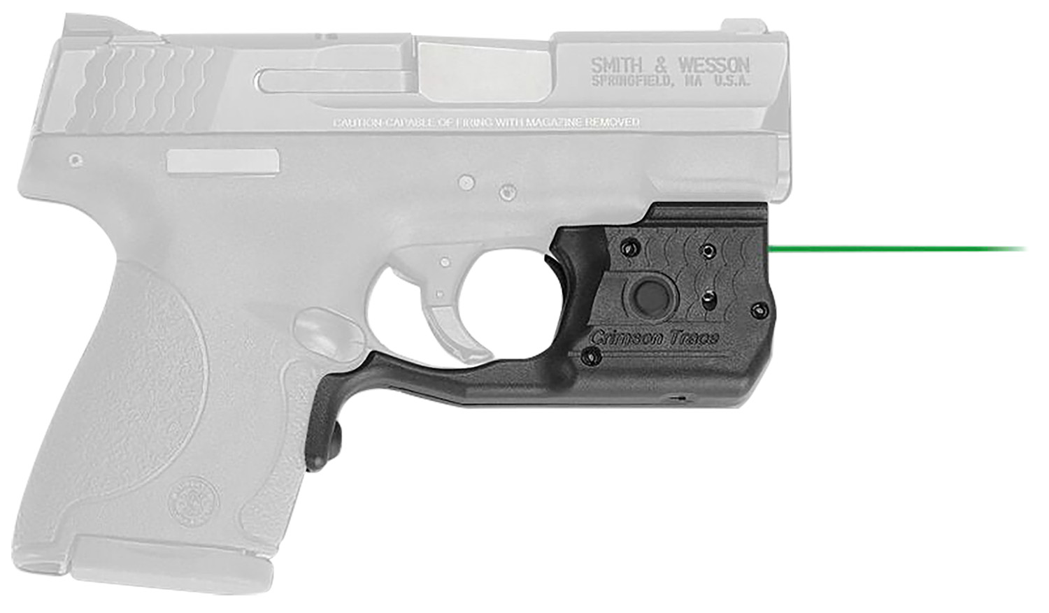 Crimson Trace 0158401 Laserguard Pro Fits S&W M&P Shield & M&P Shield M2.0 9mm/40 S&W, Green Laser/White Light Black Polymer