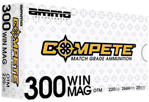 Ammo Inc 300WM190BTHPA20 Compete  300WinMag 220gr Open Tip Match 20 Per Box/10 Case