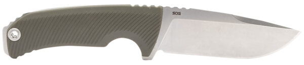 S.O.G SOG17060143 Tellus FX 4.20" Fixed Clip Point Plain Stonewashed Cryo 440C SS Blade, Olive Drab Textured GRN Handle, Blister Pkg
