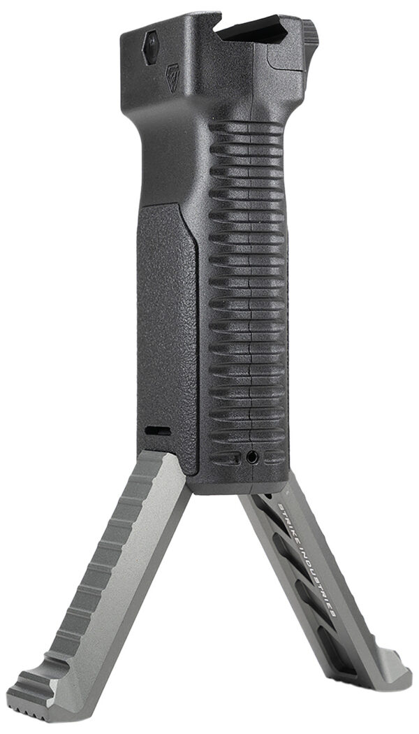 Strike Industries ARALBIPODGY Bipod Grip with Aluminum Legs – Gray Polymer