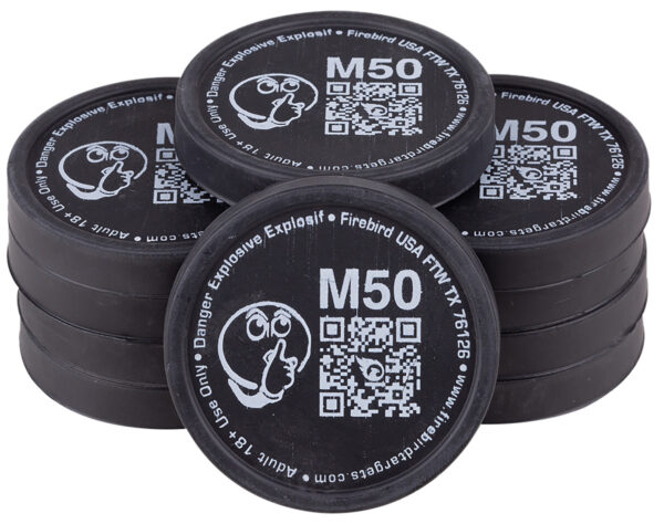 Firebird USA M50 Moderated  Moving Trajectory/Static Universal Firearm Low Noise 50mm/ 10 Pack
