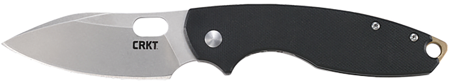 CRKT 5317D2 Pilar III 2.97" Folding Plain Stonewashed D2 Steel Blade, Black Textured G10 Handle