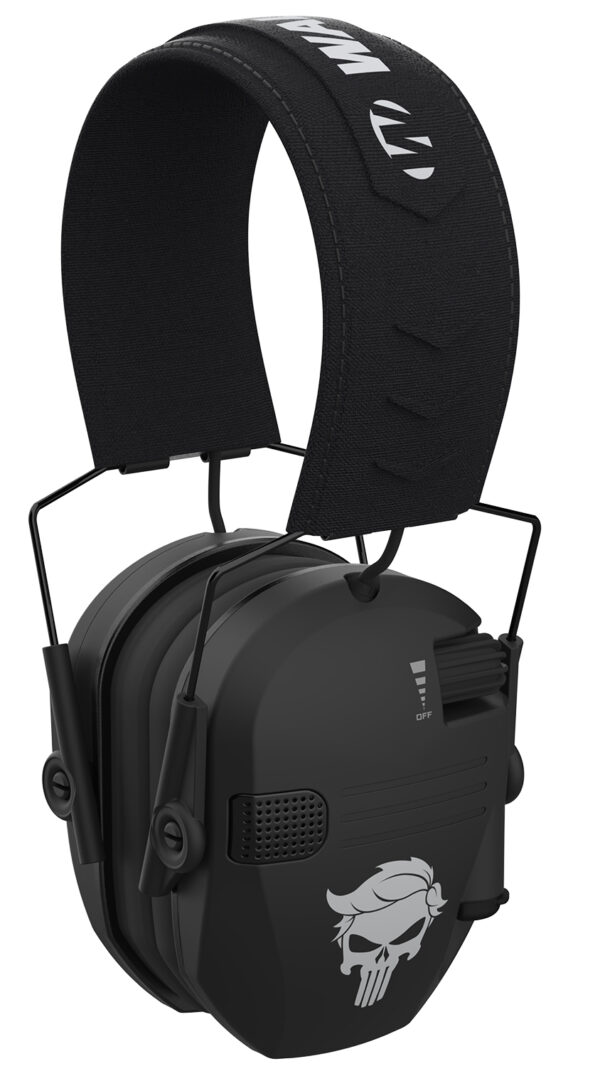 Walker's GWPRSEMT24PUN Razor Merica Muffs Punisher Polymer Over the Head Black