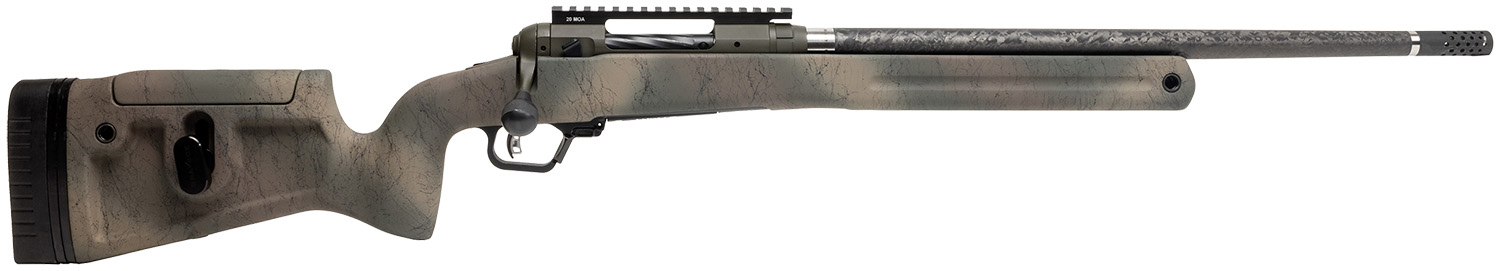 Savage Arms 58157 110 Pro Pursuit 300 WSM 3+1 20" Olive Dark Green Cerakote Earth-Tone Camo/Black Web Right Hand