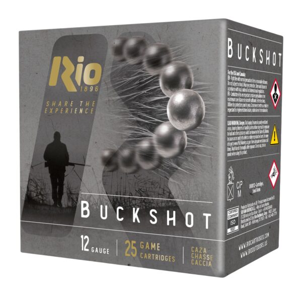 Rio Ammunition RB122725 Royal Buck  12Gauge 2.75" 4Buck Shot 25 Per Box/10 Case