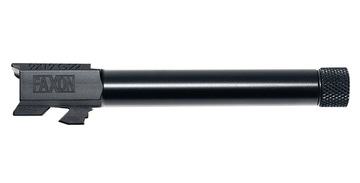 Faxon Firearms GA910N22NGQ-T Duty Series  9mm Luger Threaded Black Nitride Steel, Fits G22 Gen2-4