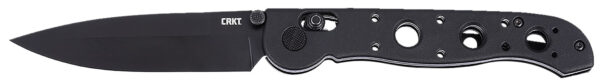 CRKT M16-03XK M16 03XK EDC 3.57" Folding Spear Point Plain Black EDP D2 Steel Blade, Black Grivory Handle