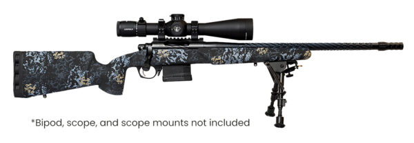 Horizon Firearms RF017S221814T19 Vandal Prime 22 Creedmoor 18" Black Spiral Fluted Threaded Barrel, Drilled & Tapped Receiver, Textured Iota EKO Carbon Fiber Stock