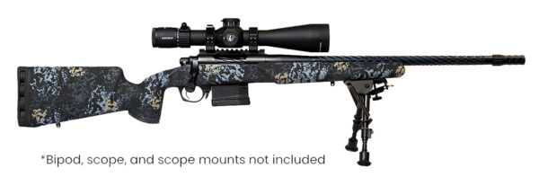 Horizon Firearms RF017S392214T19 Vandal Prime 7MM PRC 22" Black Spiral Fluted Threaded Barrel, Drilled & Tapped Receiver, Textured Iota EKO Carbon Fiber Stock