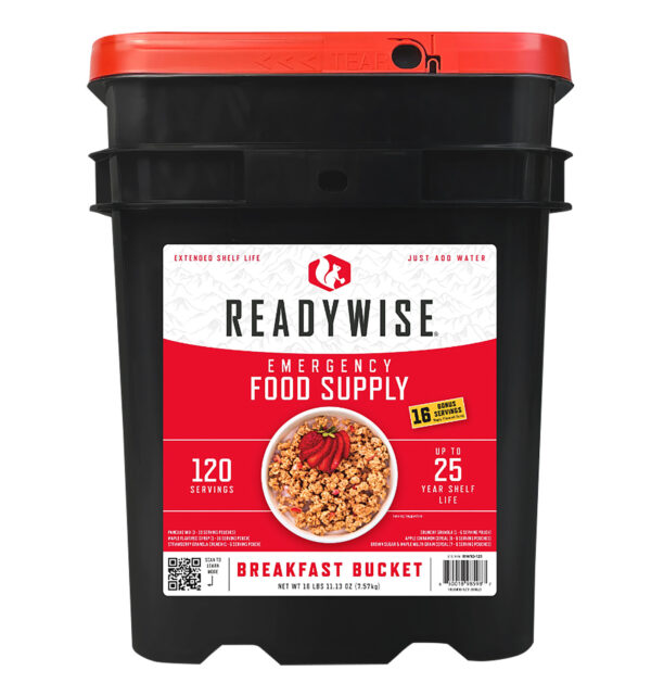 Wise Foods RW10121 Emergency Supplies Breakfast Bucket 120 Servings