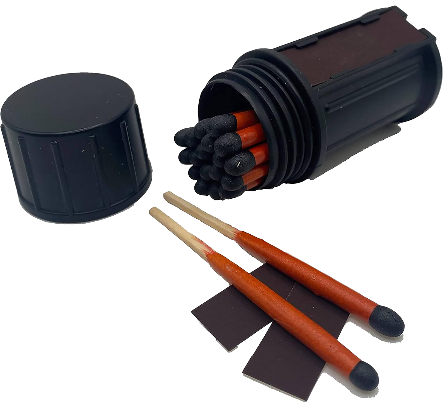 Black Beard Fire Starters MAT Stormproof Matches  Black/Red 3" Long 20 Matches
