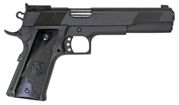 Iver Johnson Arms EAGLEXL10DS Eagle XL  Full Size Frame 10mm Auto 15+1 6" Stainless Steel Barrel, Matte Black Steel Long/Serrated Slide, Black Steel Frame w/Beavertail, G10 Grip