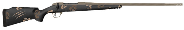 Fierce Firearms TWTROG7PRC22BS Twisted TI Rogue 7mm PRC 22" Black Cerakote Steel Threaded Barrel, Drilled & Tapped Titanium Receiver, LR Negative Comb Sonora Ambush Camo Carbon Fiber Stock
