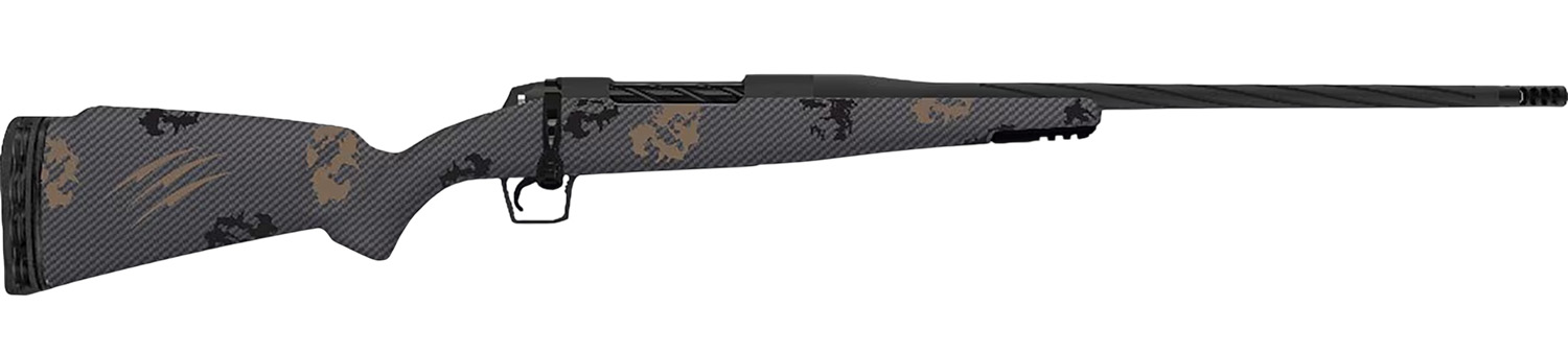 Fierce Firearms TWTROG7PRC24BS Twisted Rogue 7mm PRC 24" Armour Lube Black Steel Threaded Barrel, Drilled & Tapped Steel Receiver, LR Negative Comb Sonora Ambush Camo Carbon Fiber Stock