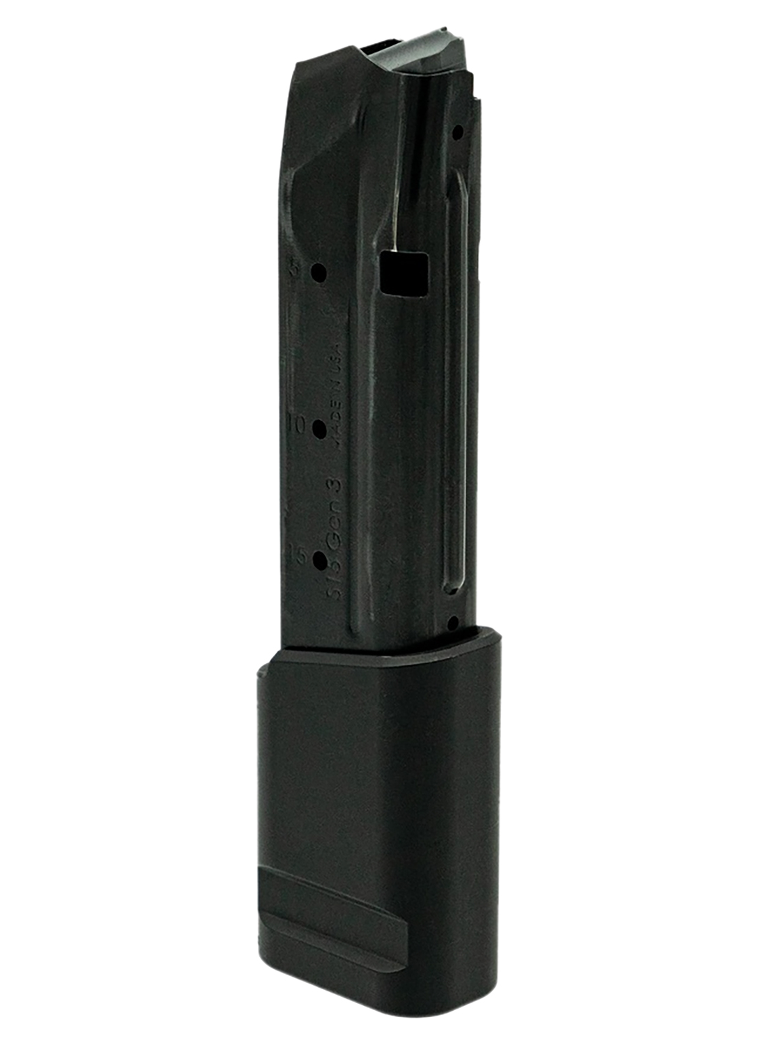 Shield Arms S15ME10INSBLK   Extended 10rd Compatible w/ Shield Arms S15 Magazine Black Aluminum