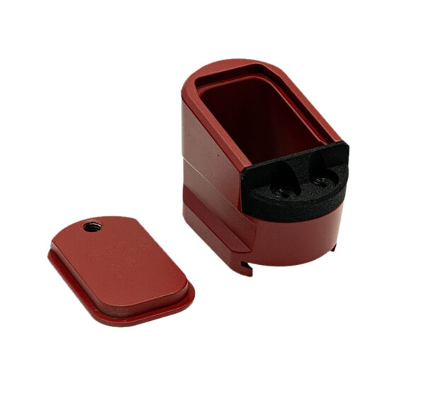 Shield Arms MPME5RED Magazine Extension  5rd Compatible w/ Shield Arms M&P 2.0 Red Anodized Aluminum