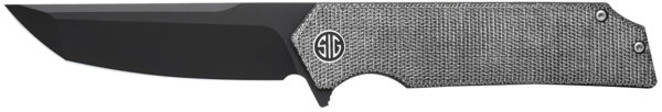 Sig Sauer Knives VA9BB Validus  3.78" Folding Drop Point Plain Black PVD M390 Steel Blade, 4.76" Black Textured G10 Handle