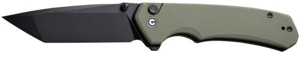 Civivi Knives C19059C-2 Brazen  3.46" Folding Plain Black D2 Steel Blade, OD Green Textured G10 Handle