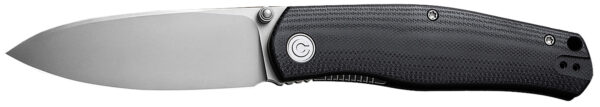 Civivi Knives C22007-1 Sokoke  EDC 3.35" Folding Drop Point Plain Bead Blasted 14C28N Steel Blade, Black G10 Handle