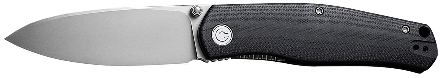 Civivi Knives C22007-1 Sokoke  EDC 3.35" Folding Drop Point Plain Bead Blasted 14C28N Steel Blade, Black G10 Handle