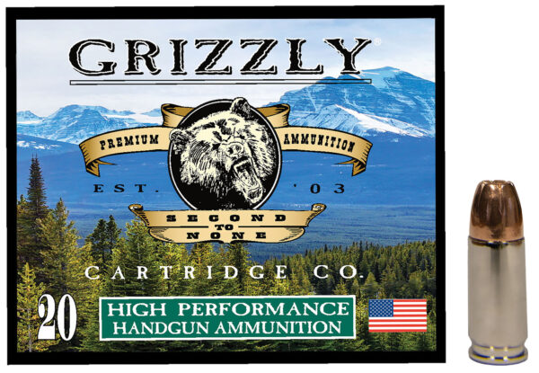 Grizzly Ammo GC9MM19mm Luger 115gr Jacketed Hollow Point 20 Per Box/10 Case