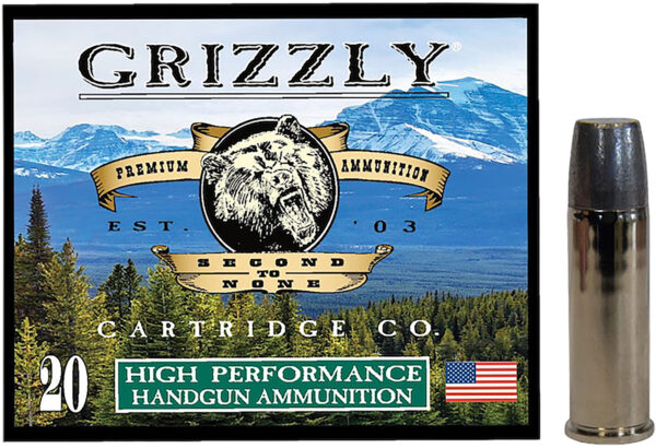 Grizzly Ammo GC44M19   44RemMag 320gr Wide Long Nose Gas Check 20 Per Box/10 Case