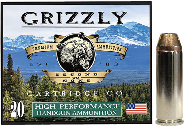 Grizzly Ammo GC45C+P3   45Colt+P 225gr Jacketed Hollow Point 20 Per Box/10 Case