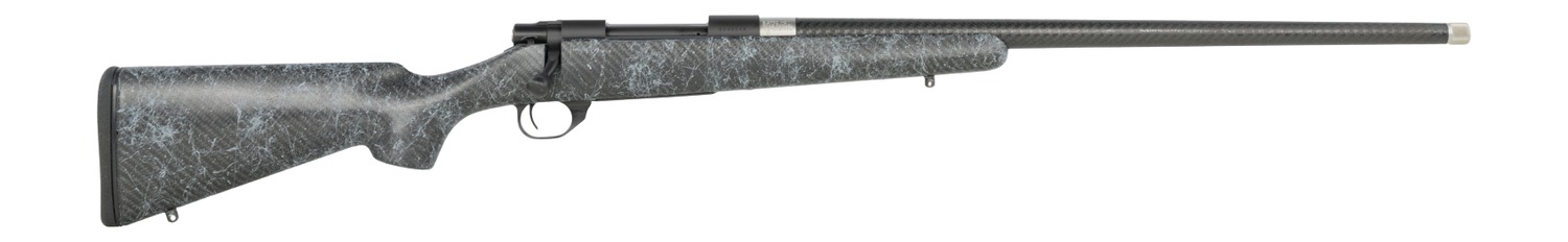 Howa HCE65PRCGW 1500 Carbon Elevate 6.5 PRC 4+1 24" Wrapped Carbon Fiber Threaded Barrel, Blued Drilled & Tapped Steel Receiver, Fixed Stocky's Black w/Gray Webbing Carbon Fiber Stock, Right Hand