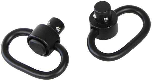 Bulldog BD884 Deluxe QD Push Button Swivel Set 1.25" Black Steel