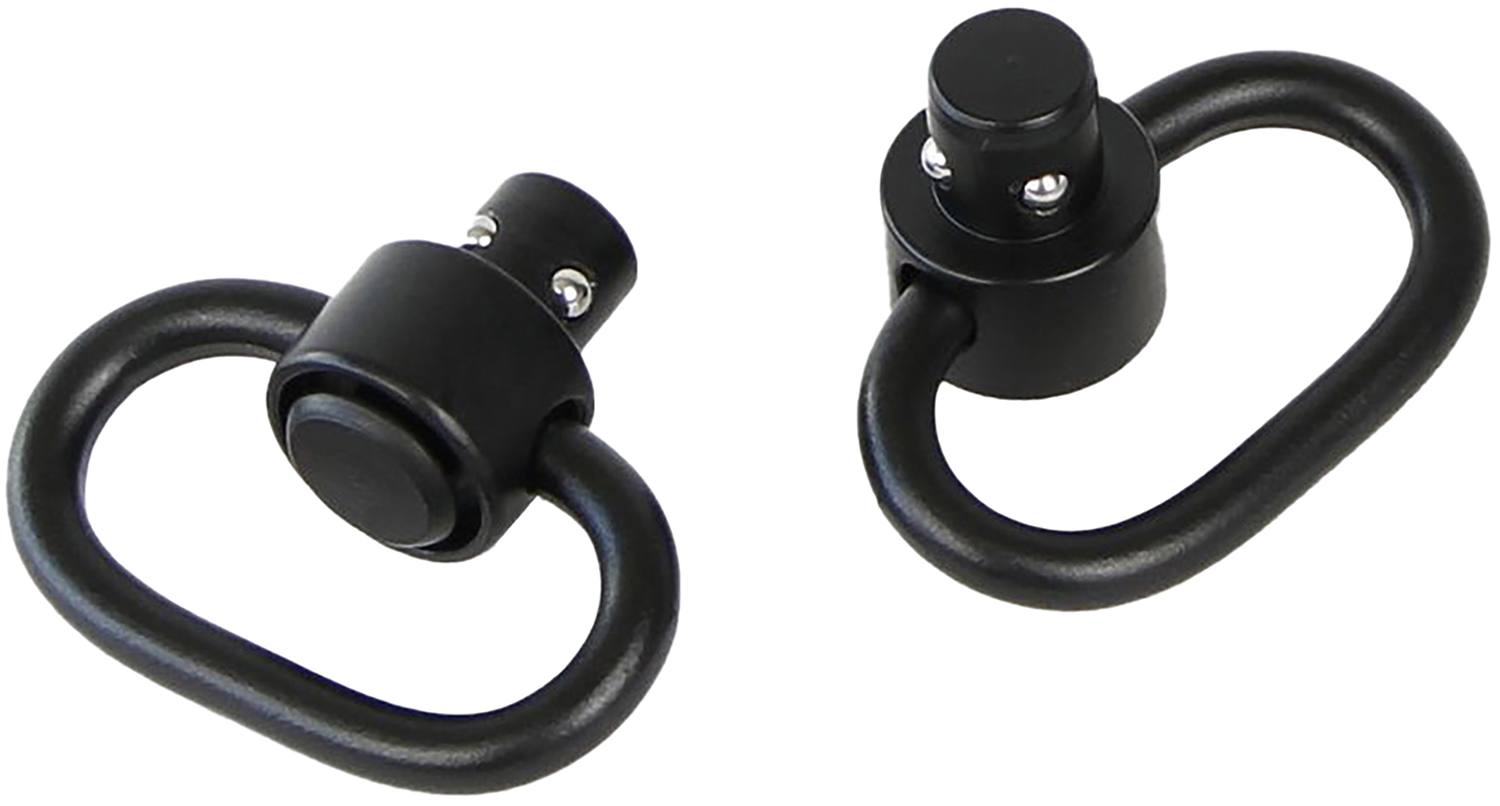 Bulldog BD884 Deluxe QD Push Button Swivel Set 1.25" Black Steel