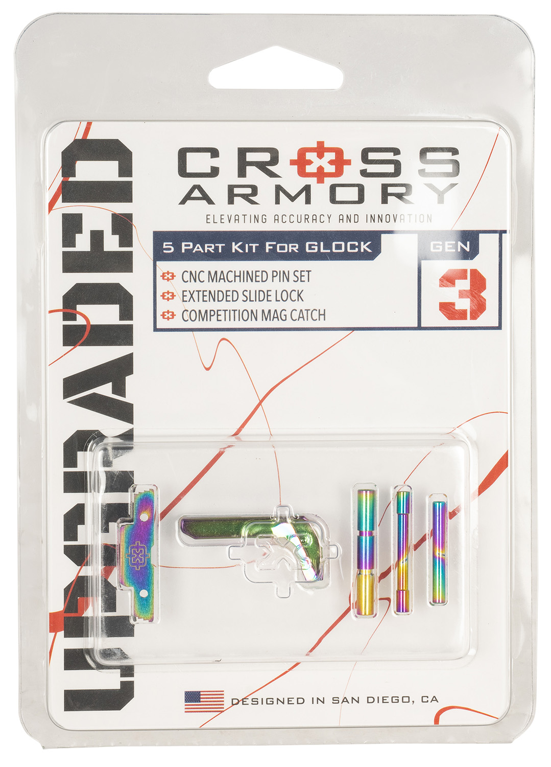 Cross Armory CRGOKRB 3 Piece Upgrade Kit P80 Gen1-3 Rainbow